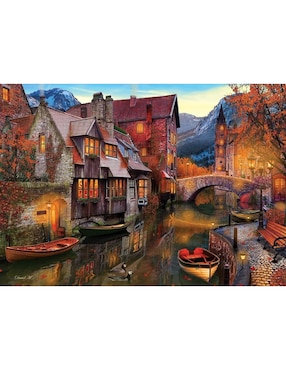 Rompecabezas Venecia Casas del canal art puzzle 2000 piezas