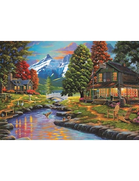 Rompecabezas Paisaje Dos Orillas un Bosque art puzzle 2000 piezas