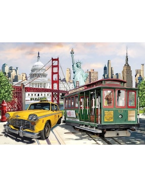 Rompecabezas Collage Ciudades de Estados Unidos art puzzle 2000 piezas