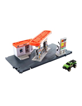 Pista armable Matchbox Acción Estación de Gasolina