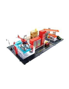 Pista armable Matchbox Acción Estación de Gasolina