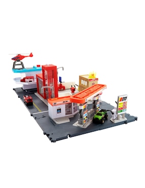 Pista armable Matchbox Acción Estación de Gasolina