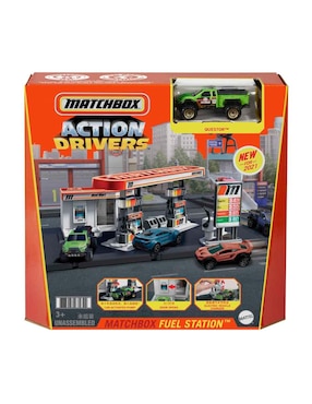 Pista armable Matchbox Acción Estación de Gasolina