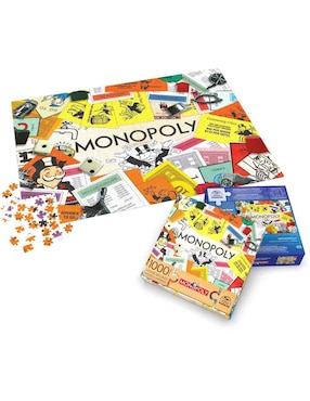 Rompecabezas retro Monopoly collage Spin Master 1000 piezas