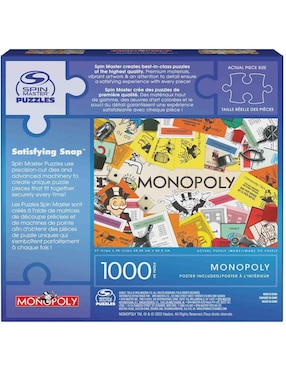 Rompecabezas retro Monopoly collage Spin Master 1000 piezas