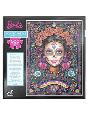 Rompecabezas coleccionable metalizado Barbie catrina Novelty 500 piezas