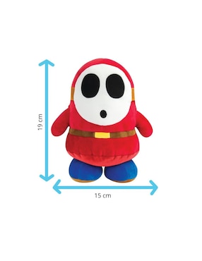 Peluche de Shy Guy Mario Bros Mario Bros de 19 cm
