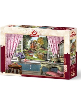 Rompecabezas paisaje el castillo en mi ventana Art Puzzle 1500 piezas