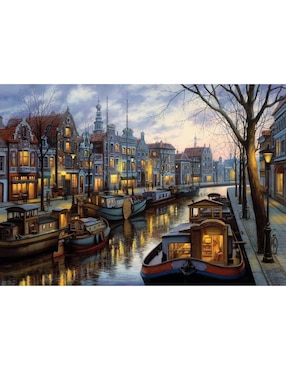 Rompecabezas Amsterdam la luz del canal Art Puzzle 1500 piezas