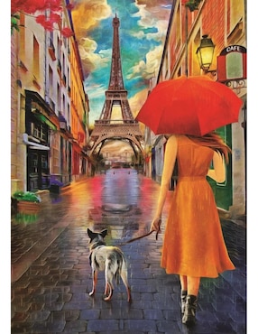 Rompecabezas Paris la amistad bajo la lluvia Art Puzzle 500 piezas