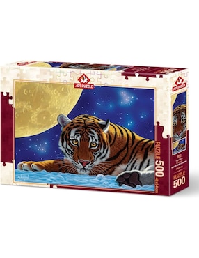 Rompecabezas tigre tiger moon Art Puzzle 500 piezas