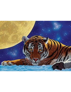 Rompecabezas tigre tiger moon Art Puzzle 500 piezas