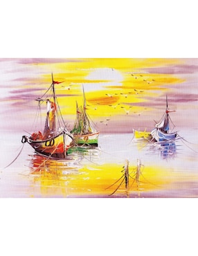 Rompecabezas barcos atardecer Art Puzzle 500 piezas