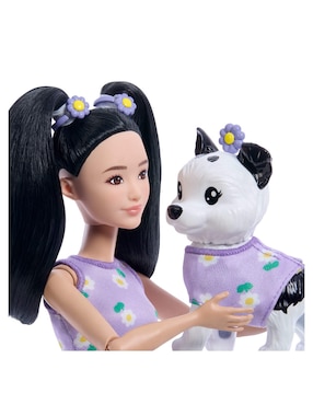 Muñeca fashion Barbie Looks Iguales Renee y Perrito