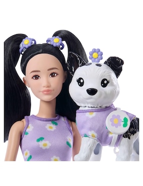Muñeca fashion Barbie Looks Iguales Renee y Perrito