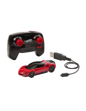 Vehículo de control remoto Hot Wheels rosso escala 1:64