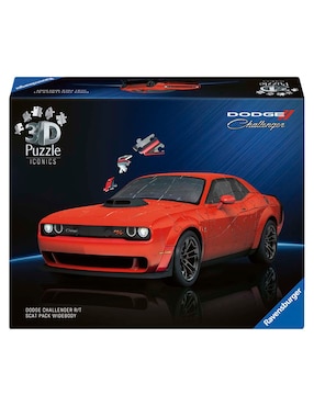 Rompecabezas 3D Autos clásicos Dodge Challenger R/T Scat Pack Widebody Ravensburger 167 piezas