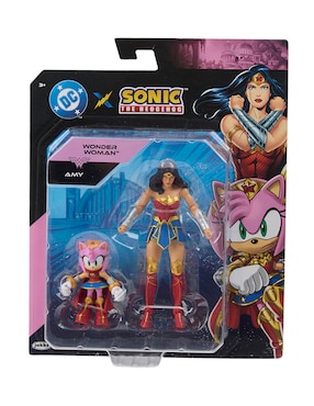 Set figuras acción articulada DC Amy - Wonder Woman Sonic The Hedgehog