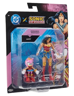 Set figuras acción articulada DC Amy - Wonder Woman Sonic The Hedgehog