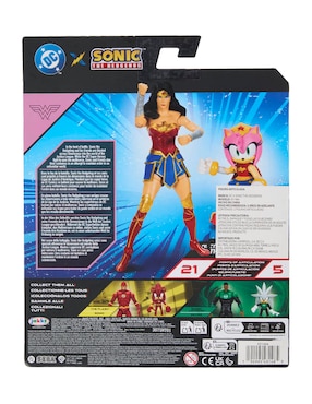 Set figuras acción articulada DC Amy - Wonder Woman Sonic The Hedgehog