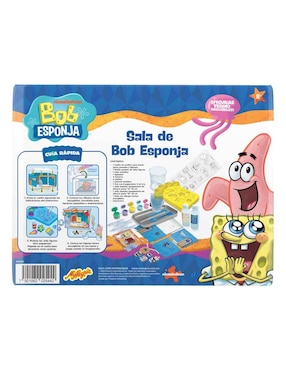 Mi Alegria Sala de Bob Esponja casita de acrílico armable y jelly figuritas 2544