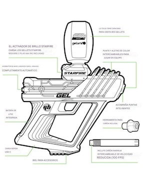 Lanzador de hidrogel Gel Blaster Starfire SFB001