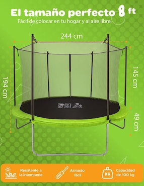 Trampolín Yei 8 ft