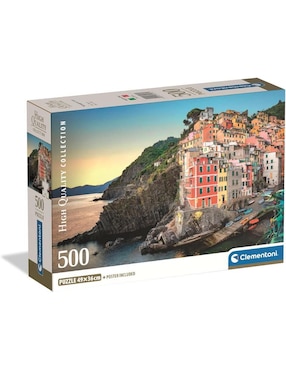 Rompecabezas Italia Mediterránea Costa Italia Riomaggiore Clementoni 500 piezas