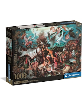 Rompecabezas La Caida De Los Ángeles Rebeldes Bruegel (Compact Pro Ecología) Clementoni 1000 piezas