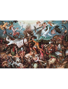 Rompecabezas La Caida De Los Ángeles Rebeldes Bruegel (Compact Pro Ecología) Clementoni 1000 piezas