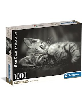 Rompecabezas Gatito Kitty (Compact Pro Ecología) Clementoni 1000 piezas