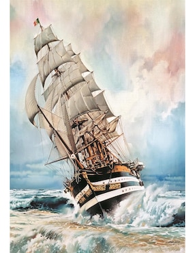 Rompecabezas Barcos Amerigo Vespucci (Compact Pro Ecología) Clementoni 1000 piezas