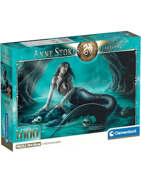 Rompecabezas Sirenas Anne Stokes Siren (Compact Pro Ecología) Clementoni 1000 piezas
