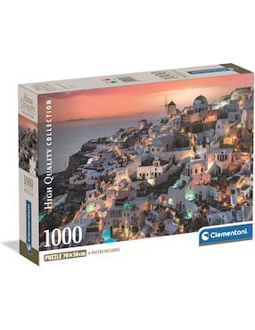 Rompecabezas Santorini Atardecer Shades Of Santorini (Compact Pro Ecología) Clementoni 1000 piezas
