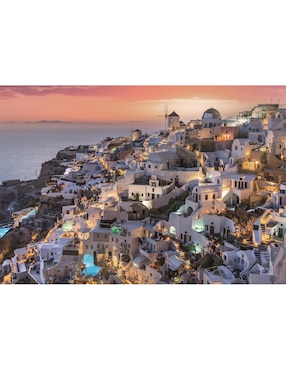 Rompecabezas Santorini Atardecer Shades Of Santorini (Compact Pro Ecología) Clementoni 1000 piezas