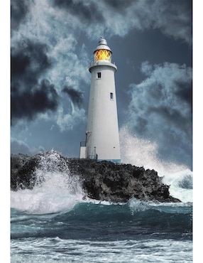 Rompecabezas Faro Rocoso Lighthouse In The Storm (Compact Pro Ecología) Clementoni 1000 piezas