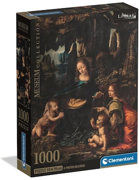 Rompecabezas Virgen De Las Rocas Leonardo Da Vinci Louvre (Compact Pro Ecología) Clementoni 1000 piezas