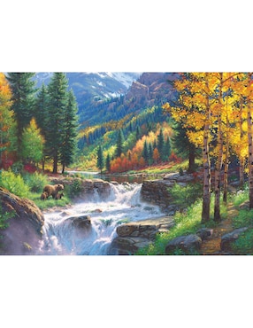 Rompecabezas Animales Bear Falls Cobble Hill 500 piezas