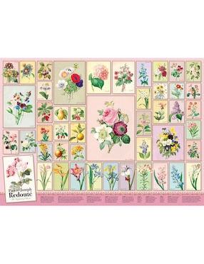 Rompecabezas Flores Redoute Cobble Hill 1000 piezas