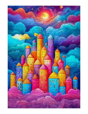 Rompecabezas Fortaleza Entre Nubes Enjoy Puzzle 1000 piezas