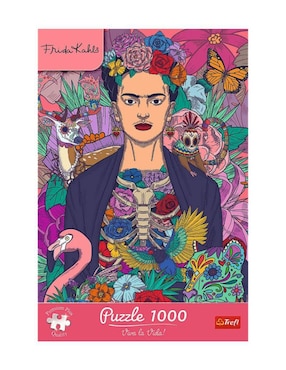 Rompecabezas Frida Kahlo Un Alma Floreciente Trefl 1000 piezas