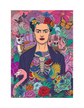 Rompecabezas Frida Kahlo Un Alma Floreciente Trefl 1000 piezas