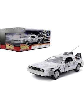 Vehículo a escala Jada Toys delorean volver al futuro i frost DeLorean Time Machine