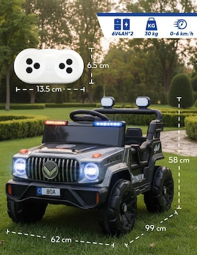 Automóvil montable con control remoto Kids House recargable