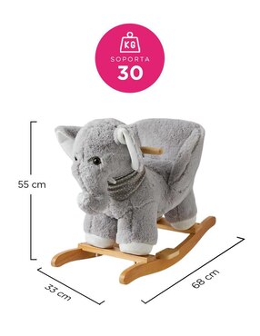Balancín montable Vanlig trompy el elefante abrazable con sonido de batería unisex