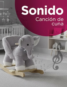 Balancín montable Vanlig trompy el elefante abrazable con sonido de batería unisex
