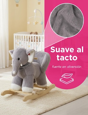Balancín montable Vanlig trompy el elefante abrazable con sonido de batería unisex
