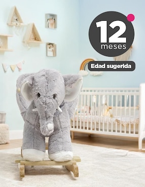 Balancín montable Vanlig trompy el elefante abrazable con sonido de batería unisex