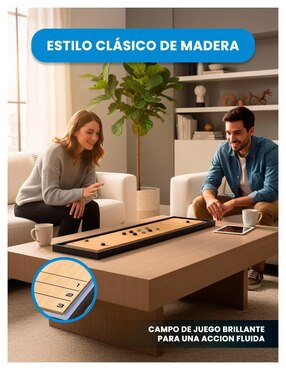 Juego de mesa 2 en 1 tipo Shuffleboard y Curling Level Kids