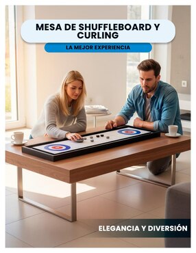 Juego de mesa 2 en 1 tipo Shuffleboard y Curling Level Kids